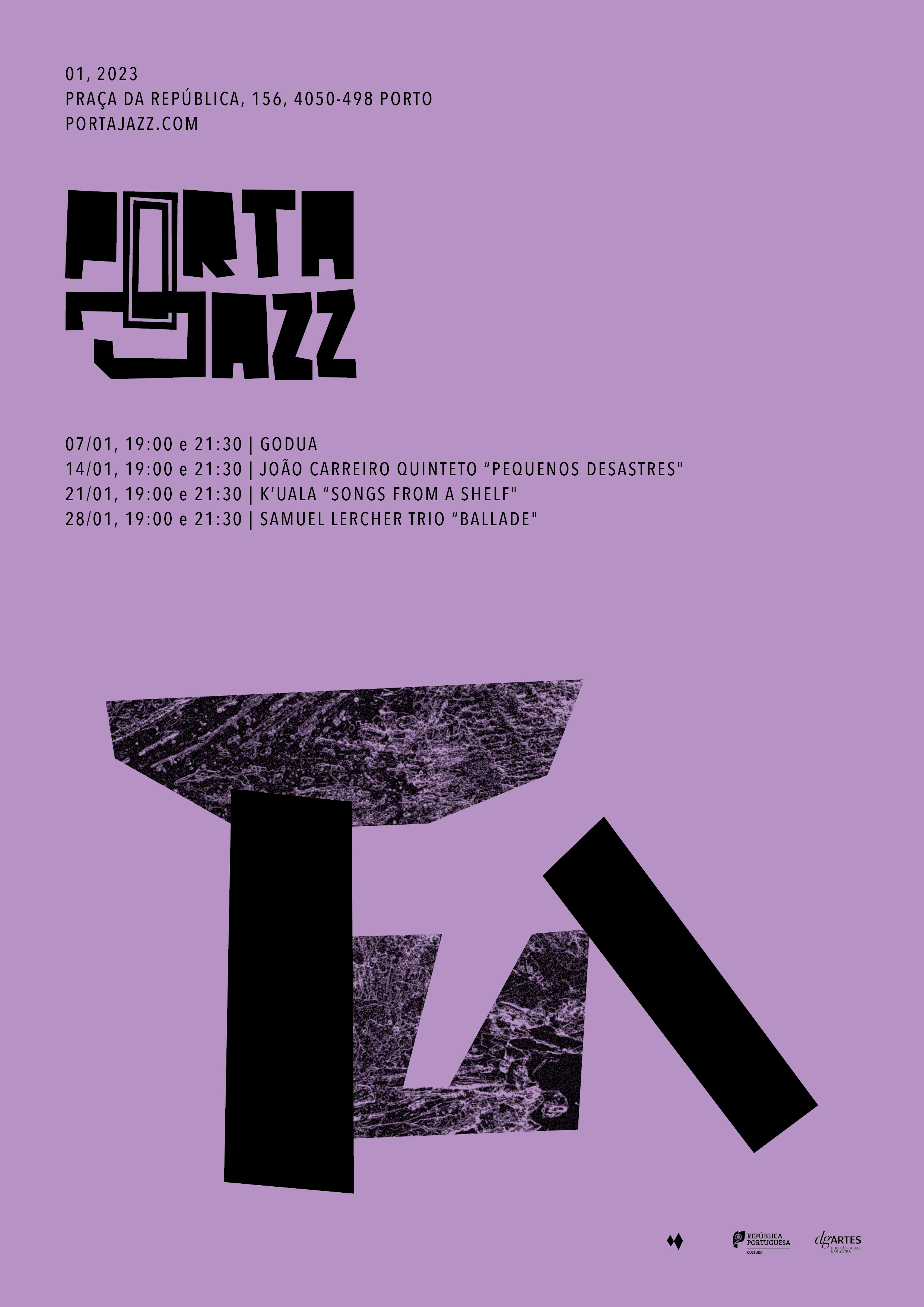 Cartaz Janeiro 2023 Espaço Porta-Jazz